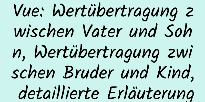 Vue: Wertübertragung zwischen Vater und Sohn, Wertübertragung zwischen Bruder und Kind, detaillierte Erläuterung