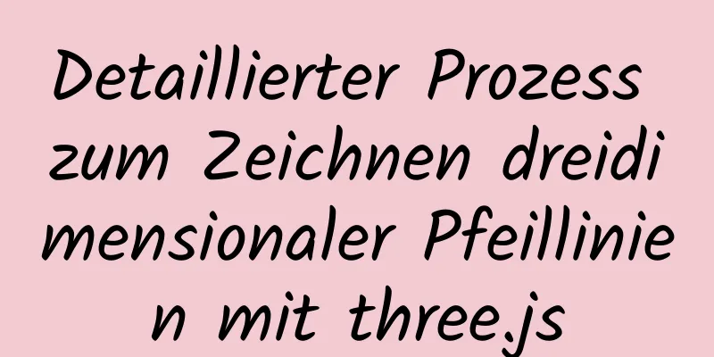 Detaillierter Prozess zum Zeichnen dreidimensionaler Pfeillinien mit three.js