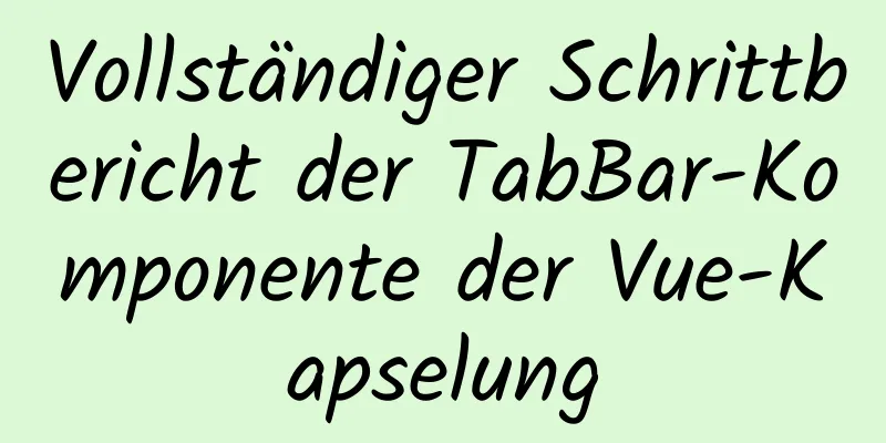 Vollständiger Schrittbericht der TabBar-Komponente der Vue-Kapselung