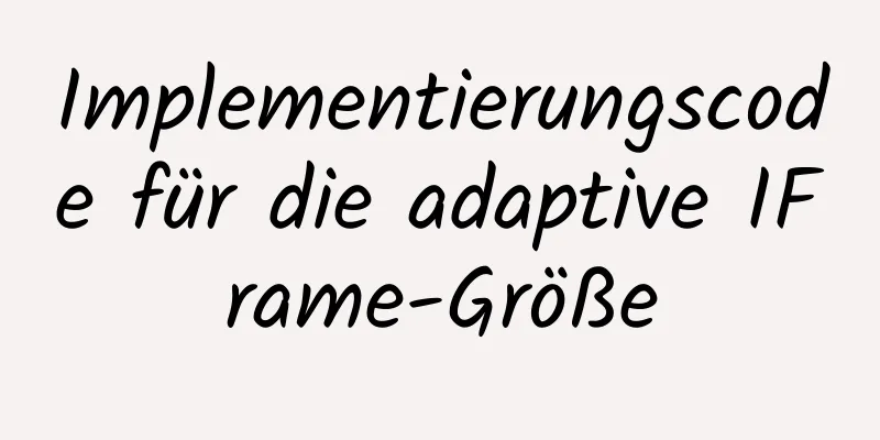 Implementierungscode für die adaptive IFrame-Größe