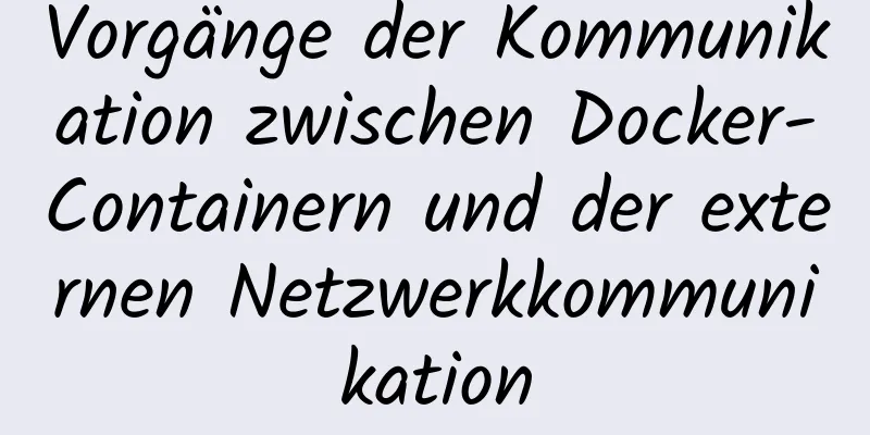 Vorgänge der Kommunikation zwischen Docker-Containern und der externen Netzwerkkommunikation