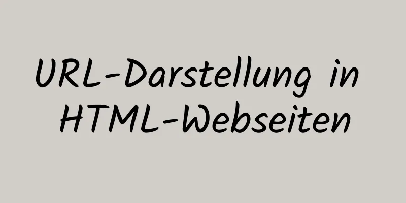 URL-Darstellung in HTML-Webseiten