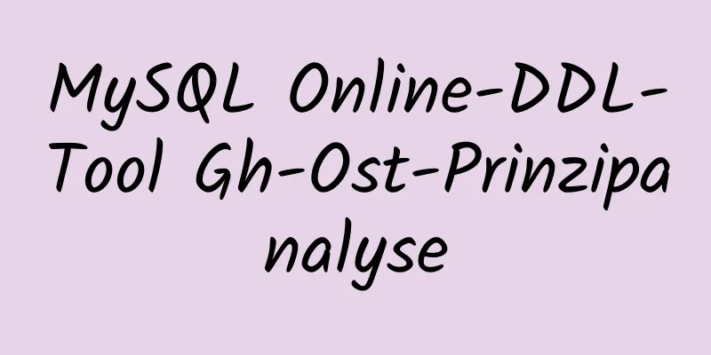 MySQL Online-DDL-Tool Gh-Ost-Prinzipanalyse