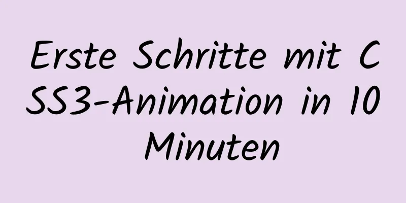 Erste Schritte mit CSS3-Animation in 10 Minuten