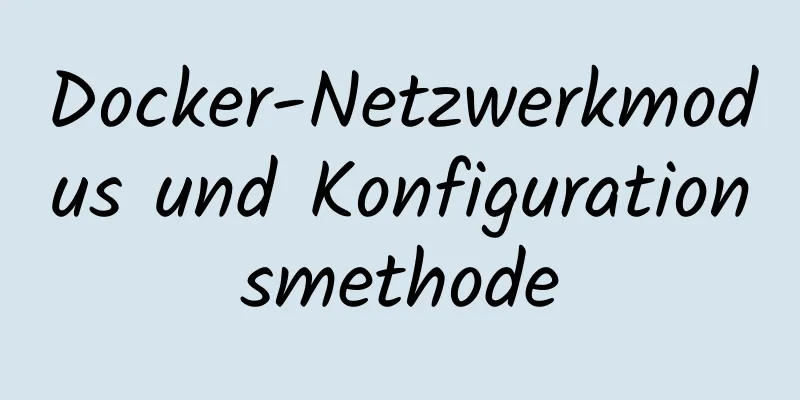 Docker-Netzwerkmodus und Konfigurationsmethode