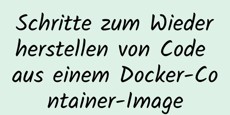 Schritte zum Wiederherstellen von Code aus einem Docker-Container-Image