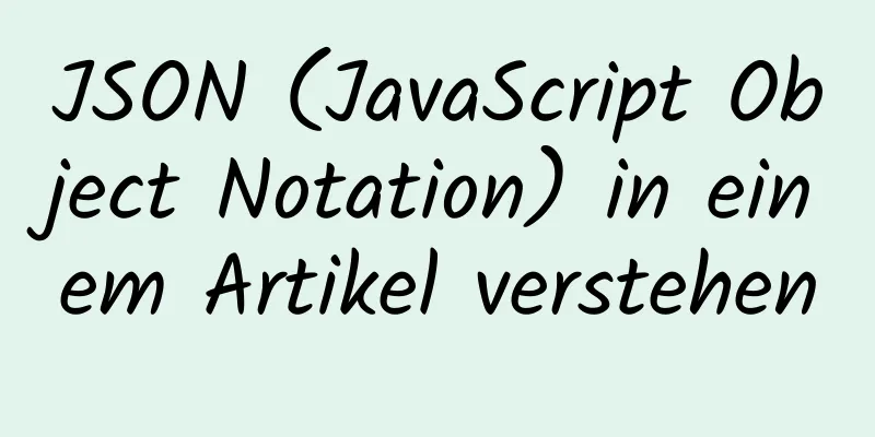 JSON (JavaScript Object Notation) in einem Artikel verstehen