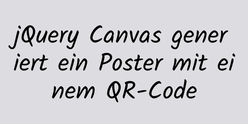 jQuery Canvas generiert ein Poster mit einem QR-Code