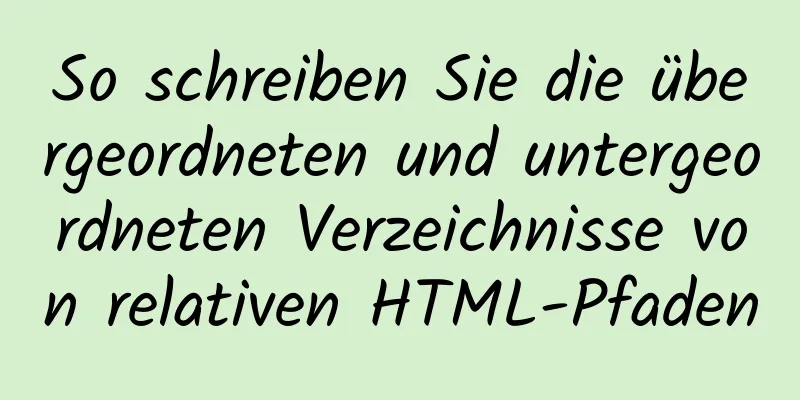 So schreiben Sie die übergeordneten und untergeordneten Verzeichnisse von relativen HTML-Pfaden