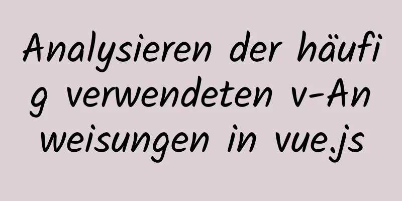 Analysieren der häufig verwendeten v-Anweisungen in vue.js