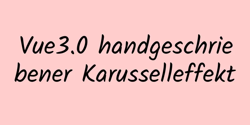 Vue3.0 handgeschriebener Karusselleffekt