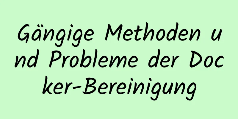 Gängige Methoden und Probleme der Docker-Bereinigung