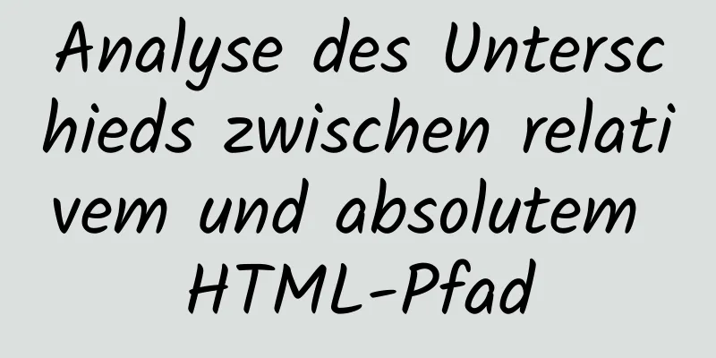 Analyse des Unterschieds zwischen relativem und absolutem HTML-Pfad