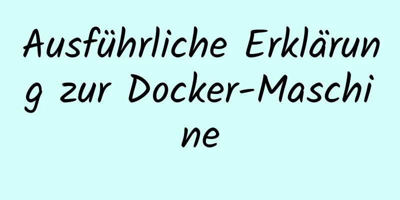 Ausführliche Erklärung zur Docker-Maschine