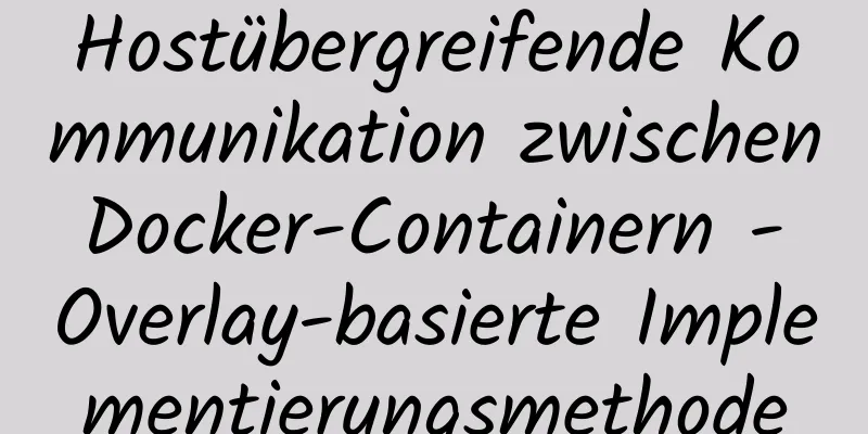 Hostübergreifende Kommunikation zwischen Docker-Containern - Overlay-basierte Implementierungsmethode