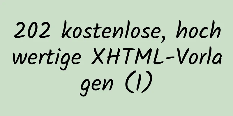 202 kostenlose, hochwertige XHTML-Vorlagen (1)