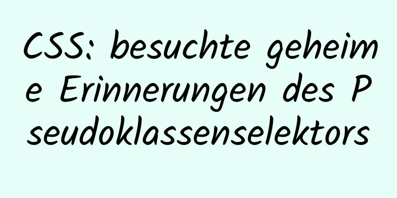 CSS: besuchte geheime Erinnerungen des Pseudoklassenselektors