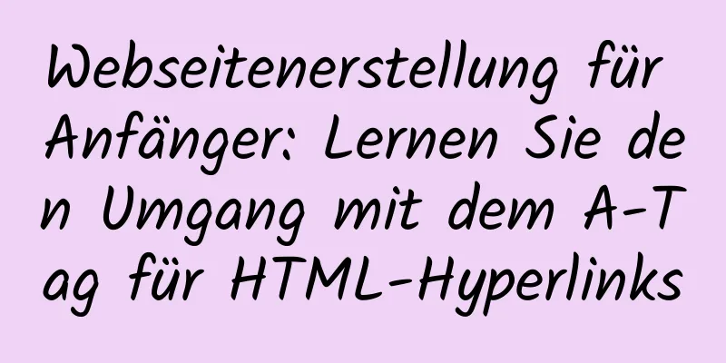 Webseitenerstellung für Anfänger: Lernen Sie den Umgang mit dem A-Tag für HTML-Hyperlinks