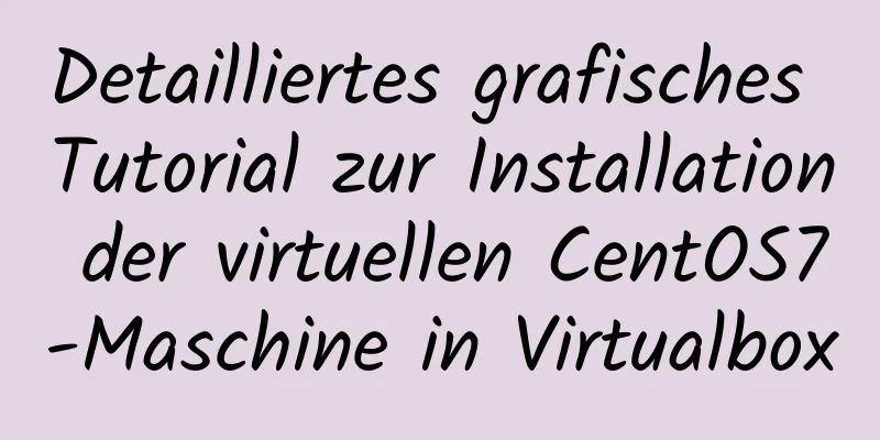 Detailliertes grafisches Tutorial zur Installation der virtuellen CentOS7-Maschine in Virtualbox