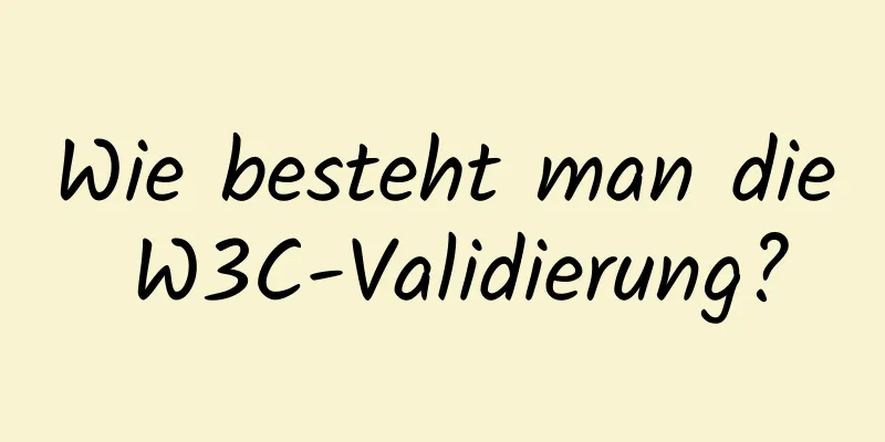 Wie besteht man die W3C-Validierung?