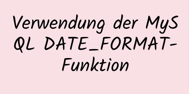 Verwendung der MySQL DATE_FORMAT-Funktion