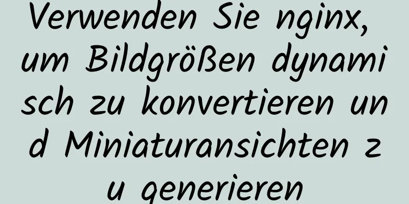 Verwenden Sie nginx, um Bildgrößen dynamisch zu konvertieren und Miniaturansichten zu generieren