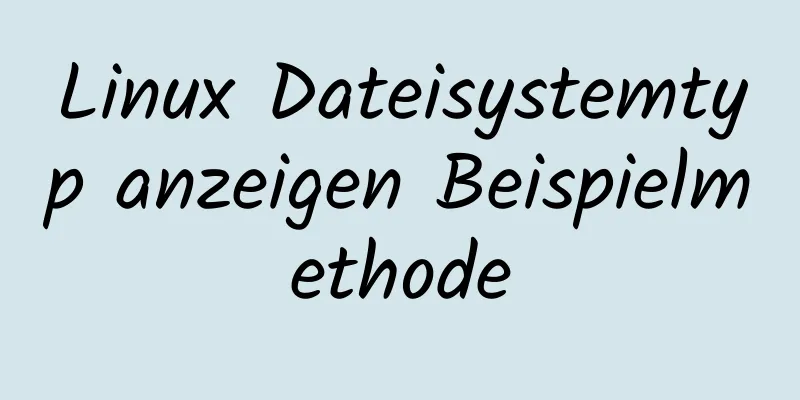 Linux Dateisystemtyp anzeigen Beispielmethode