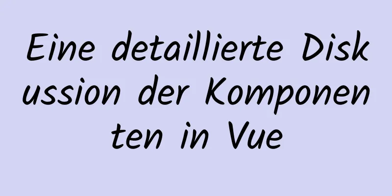 Eine detaillierte Diskussion der Komponenten in Vue