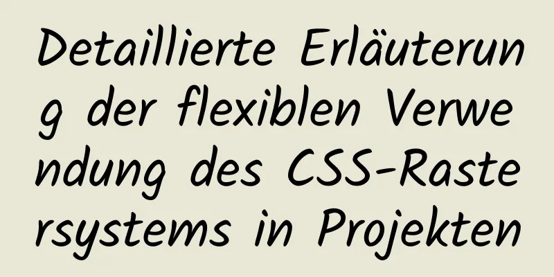 Detaillierte Erläuterung der flexiblen Verwendung des CSS-Rastersystems in Projekten