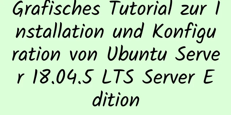 Grafisches Tutorial zur Installation und Konfiguration von Ubuntu Server 18.04.5 LTS Server Edition