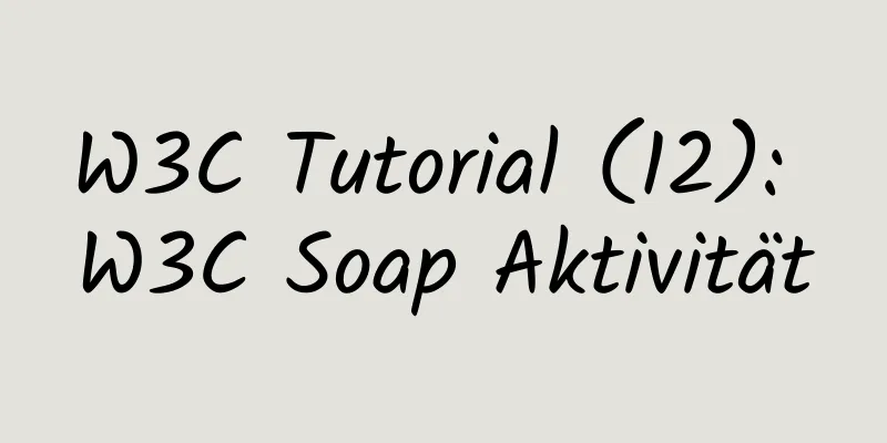 W3C Tutorial (12): W3C Soap Aktivität