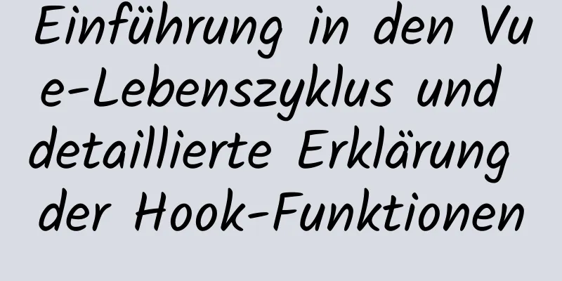 Einführung in den Vue-Lebenszyklus und detaillierte Erklärung der Hook-Funktionen