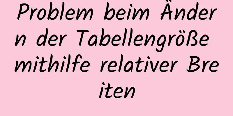 Problem beim Ändern der Tabellengröße mithilfe relativer Breiten