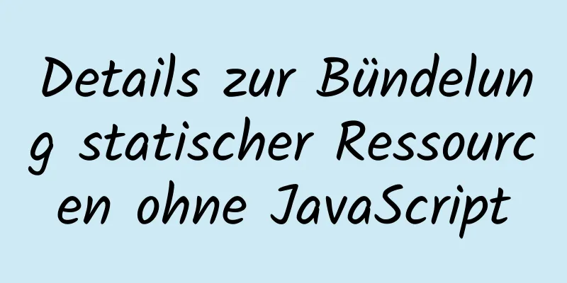 Details zur Bündelung statischer Ressourcen ohne JavaScript