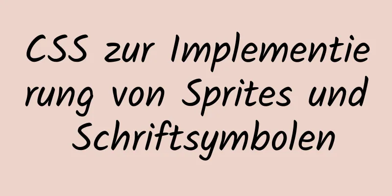 CSS zur Implementierung von Sprites und Schriftsymbolen