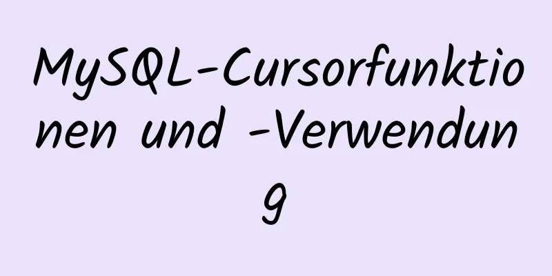 MySQL-Cursorfunktionen und -Verwendung