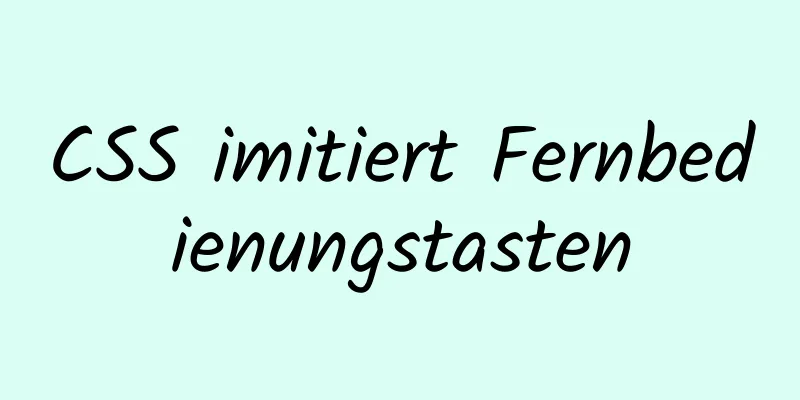 CSS imitiert Fernbedienungstasten