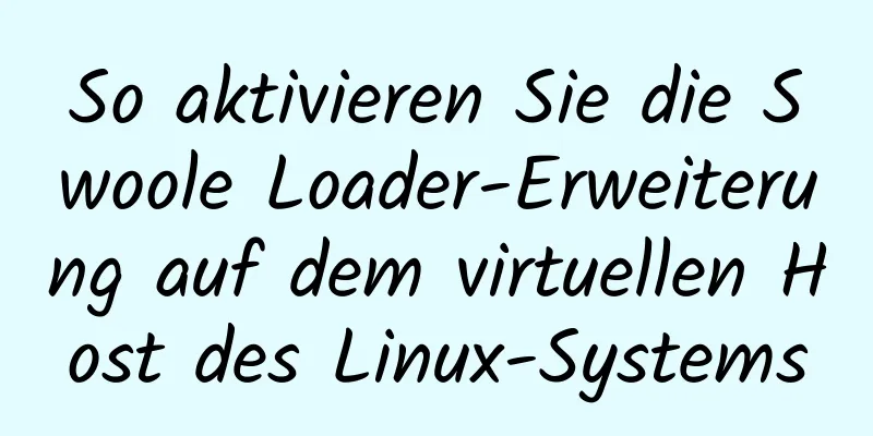 So aktivieren Sie die Swoole Loader-Erweiterung auf dem virtuellen Host des Linux-Systems