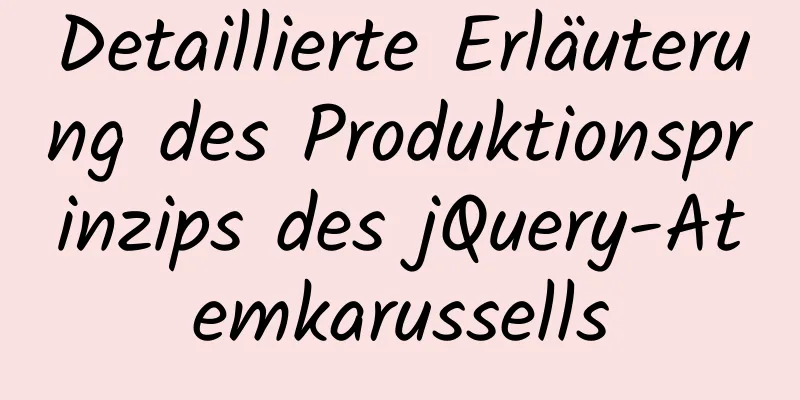 Detaillierte Erläuterung des Produktionsprinzips des jQuery-Atemkarussells