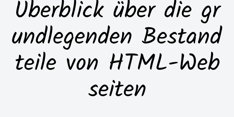 Überblick über die grundlegenden Bestandteile von HTML-Webseiten