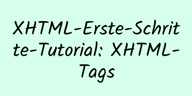 XHTML-Erste-Schritte-Tutorial: XHTML-Tags