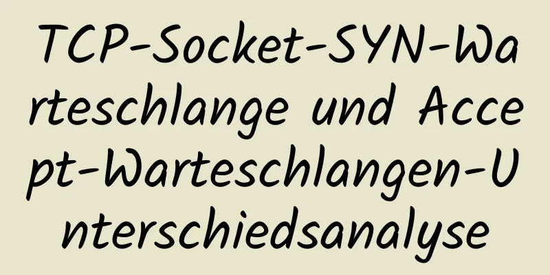 TCP-Socket-SYN-Warteschlange und Accept-Warteschlangen-Unterschiedsanalyse