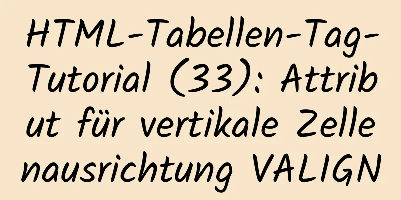 HTML-Tabellen-Tag-Tutorial (33): Attribut für vertikale Zellenausrichtung VALIGN