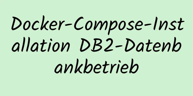 Docker-Compose-Installation DB2-Datenbankbetrieb