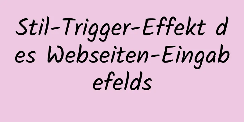 Stil-Trigger-Effekt des Webseiten-Eingabefelds