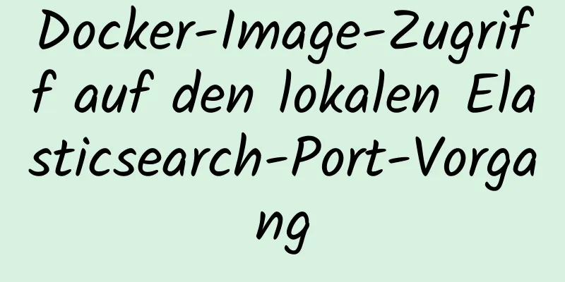 Docker-Image-Zugriff auf den lokalen Elasticsearch-Port-Vorgang