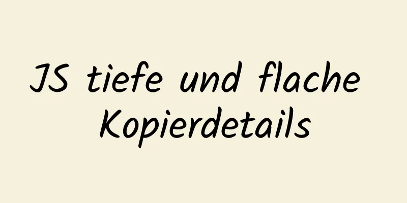 JS tiefe und flache Kopierdetails