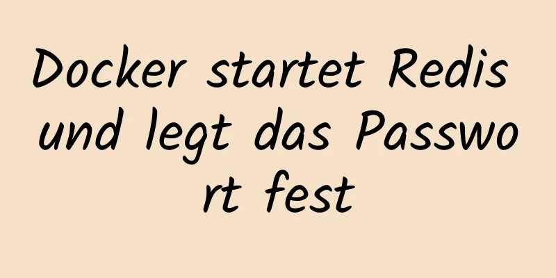 Docker startet Redis und legt das Passwort fest