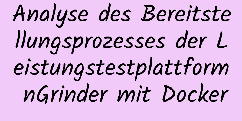 Analyse des Bereitstellungsprozesses der Leistungstestplattform nGrinder mit Docker