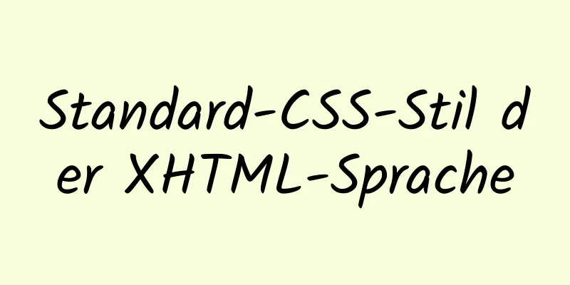 Standard-CSS-Stil der XHTML-Sprache